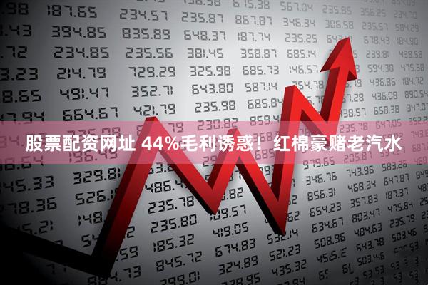 股票配资网址 44%毛利诱惑！红棉豪赌老汽水